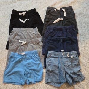 10 Pack Jumping Beans Kids Shorts Set - Black, Gray, Blue
